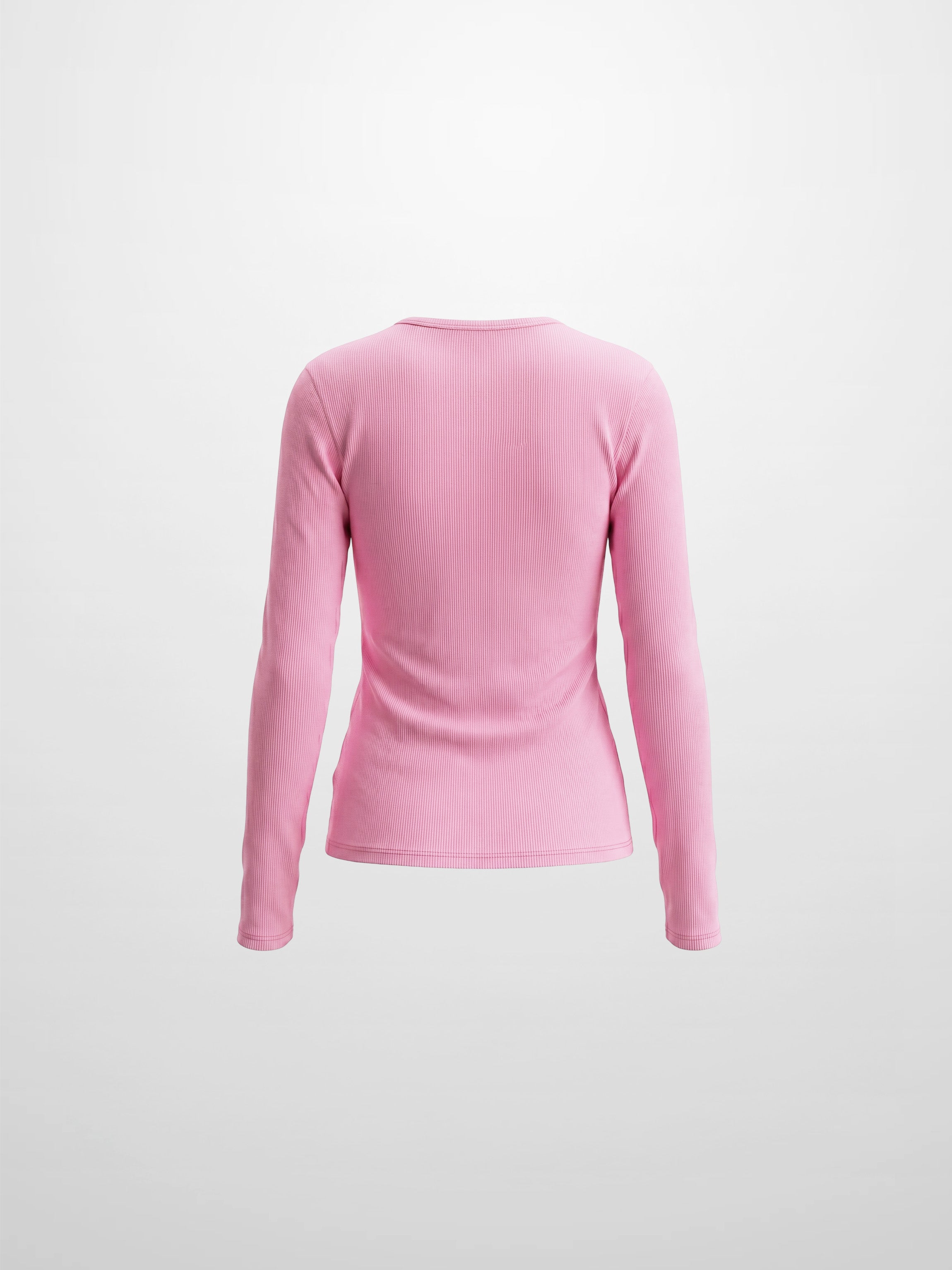Soft Ribbed High V Tee-Happy Pink