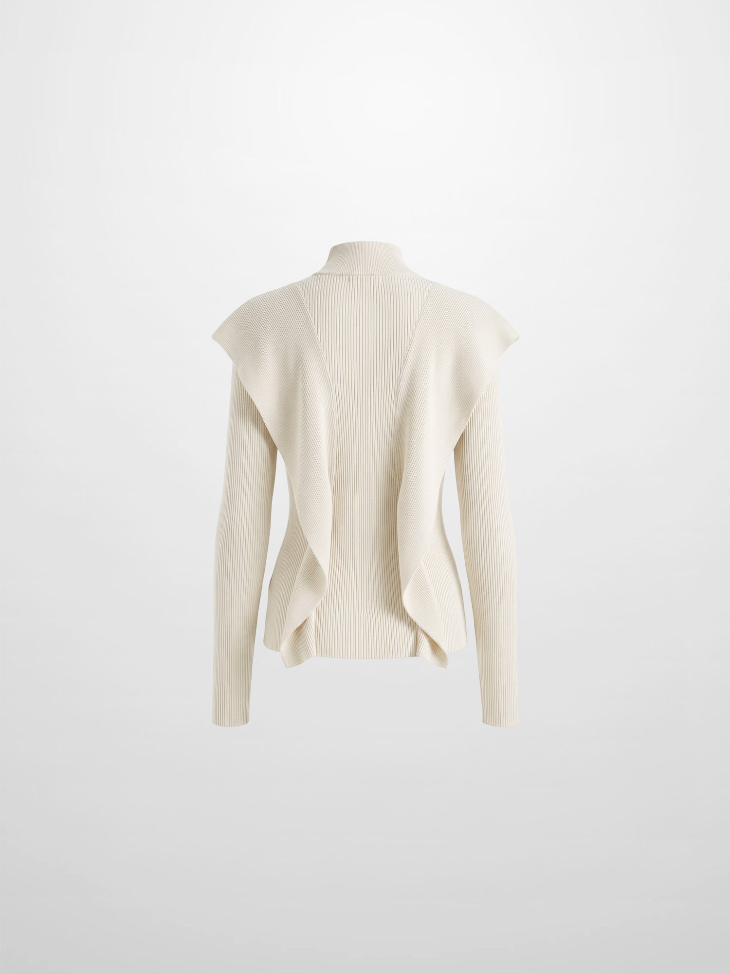 Side Ruffle Sweater - Ivory