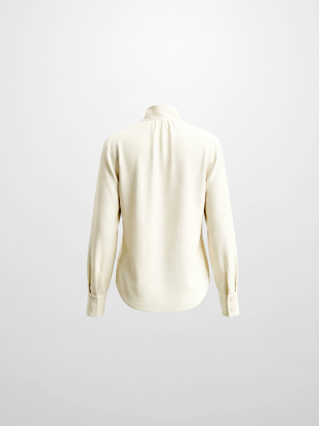 Fringe Bow Blouse-Cream