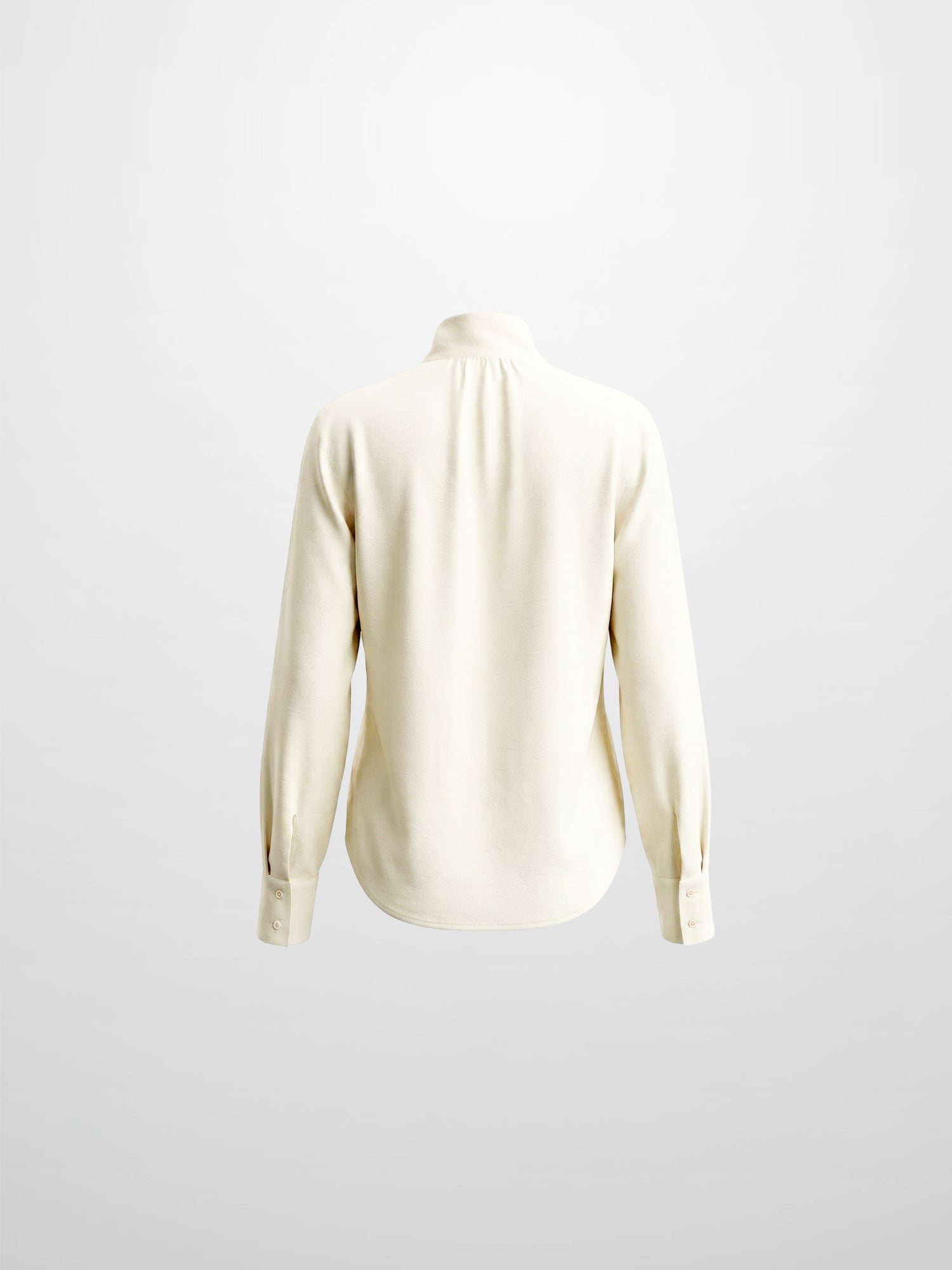 Fringe Bow Blouse-Cream