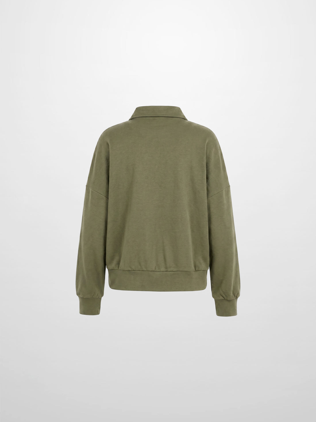Collared Bomber Tee-Olive