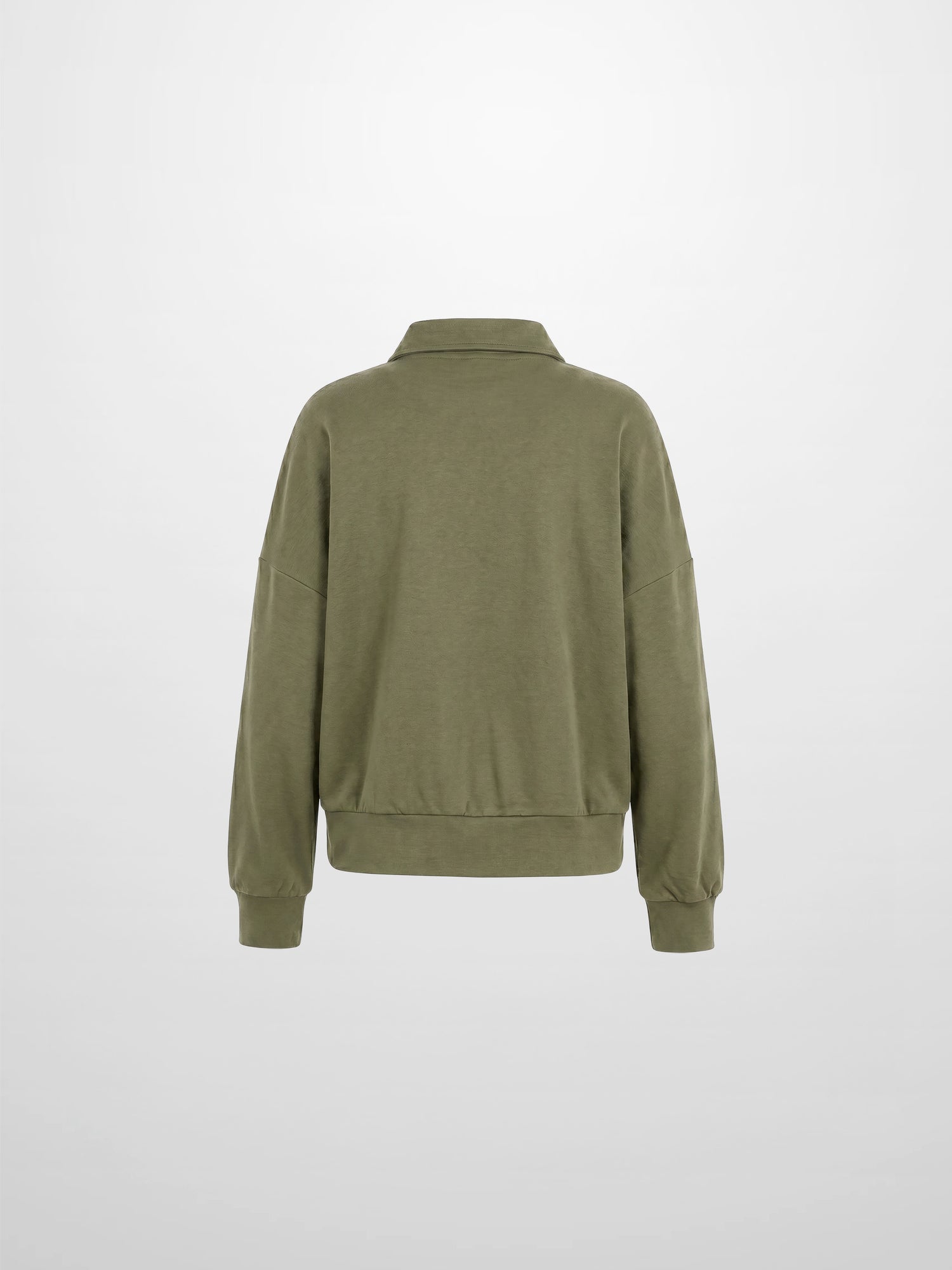 Collared Bomber Tee-Olive
