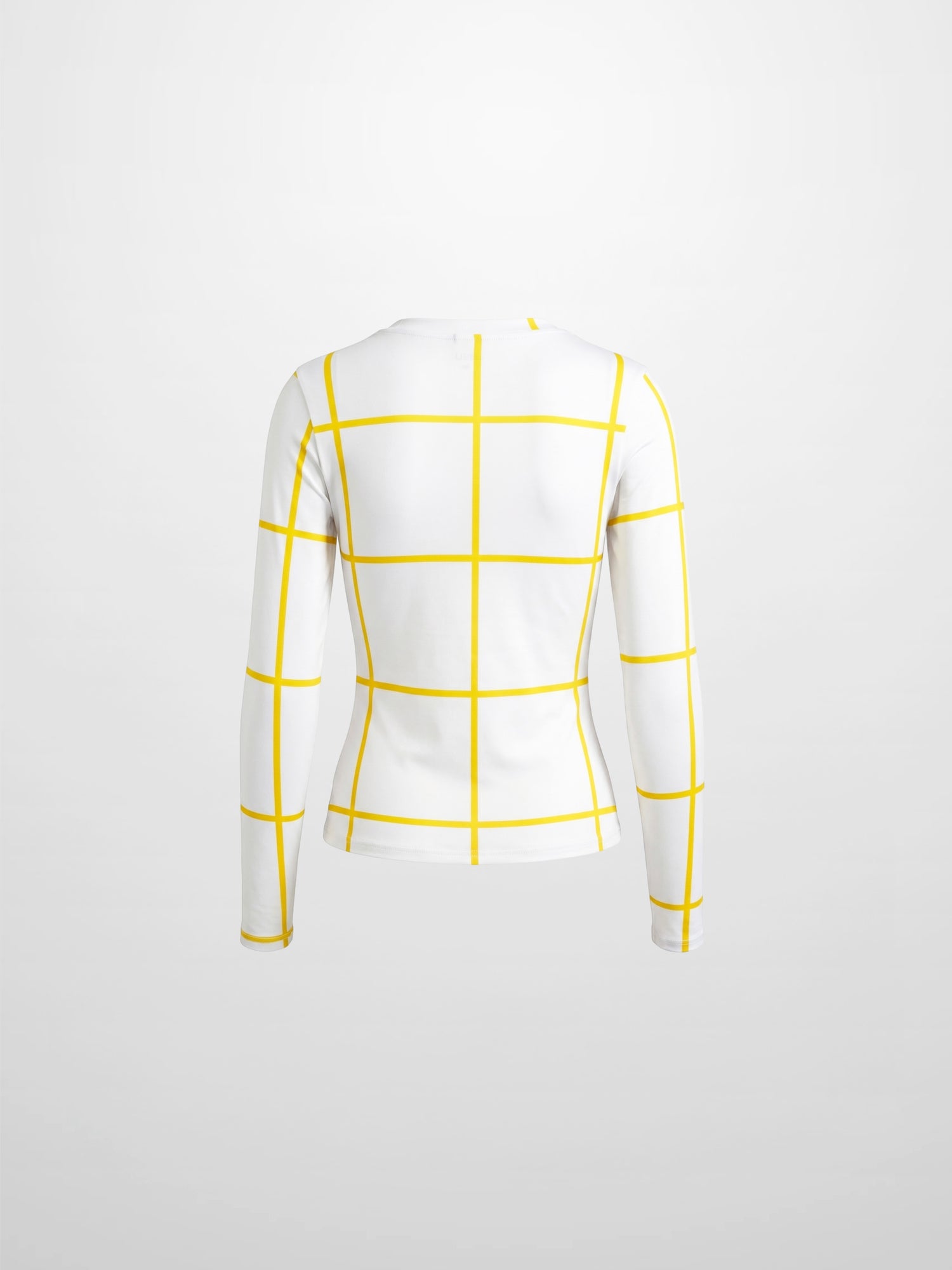 Basic Printed T-shirt-Floral Windowpane Yellow