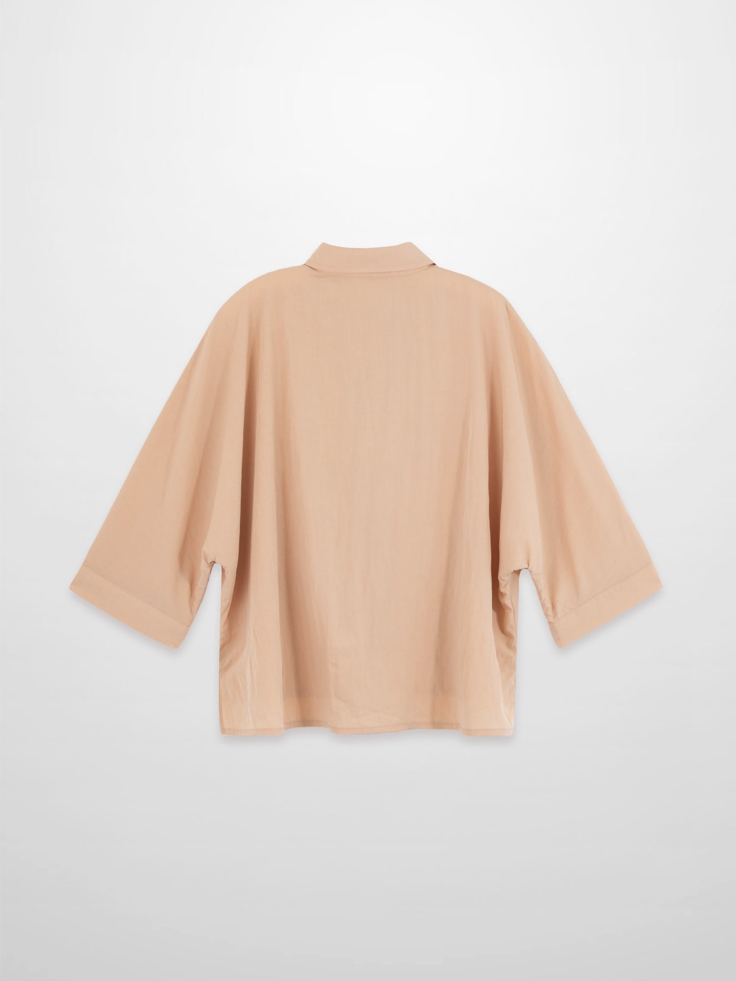 Boxy Dolman Sleeve Crinkle Blouse-Peach