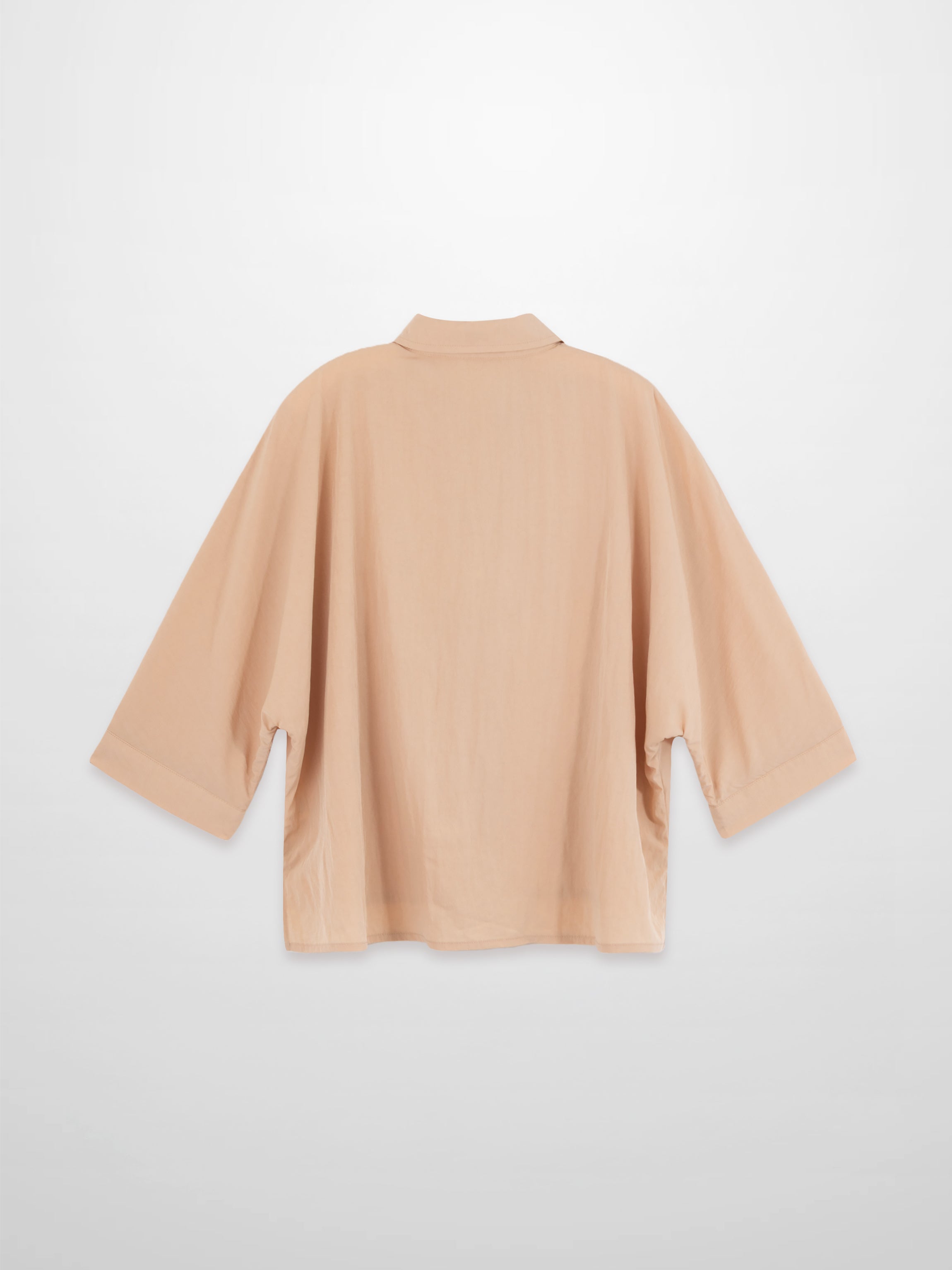 Boxy Dolman Sleeve Crinkle Blouse-Peach
