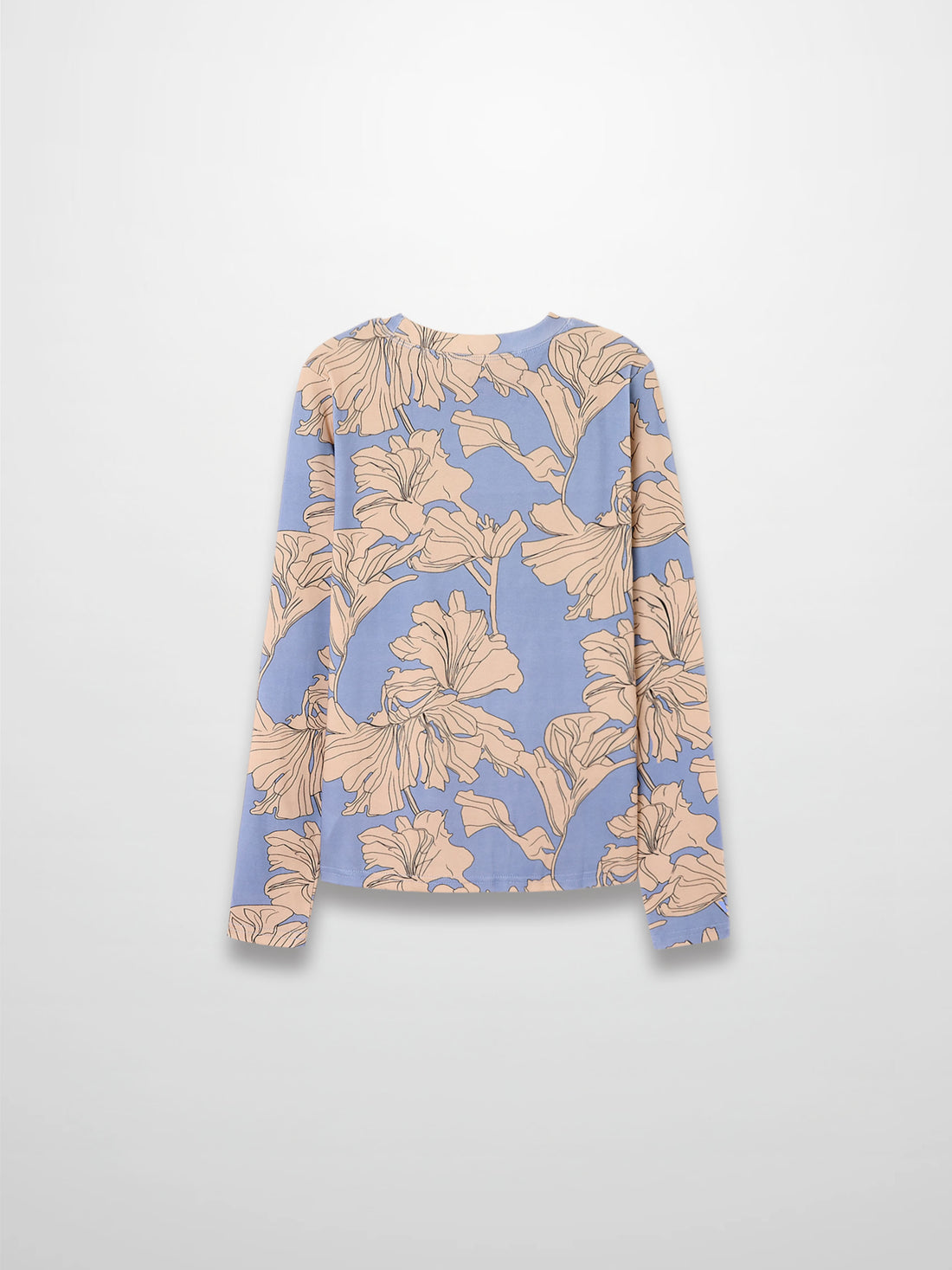 Basic Printed T-shirt-Oversized Floral