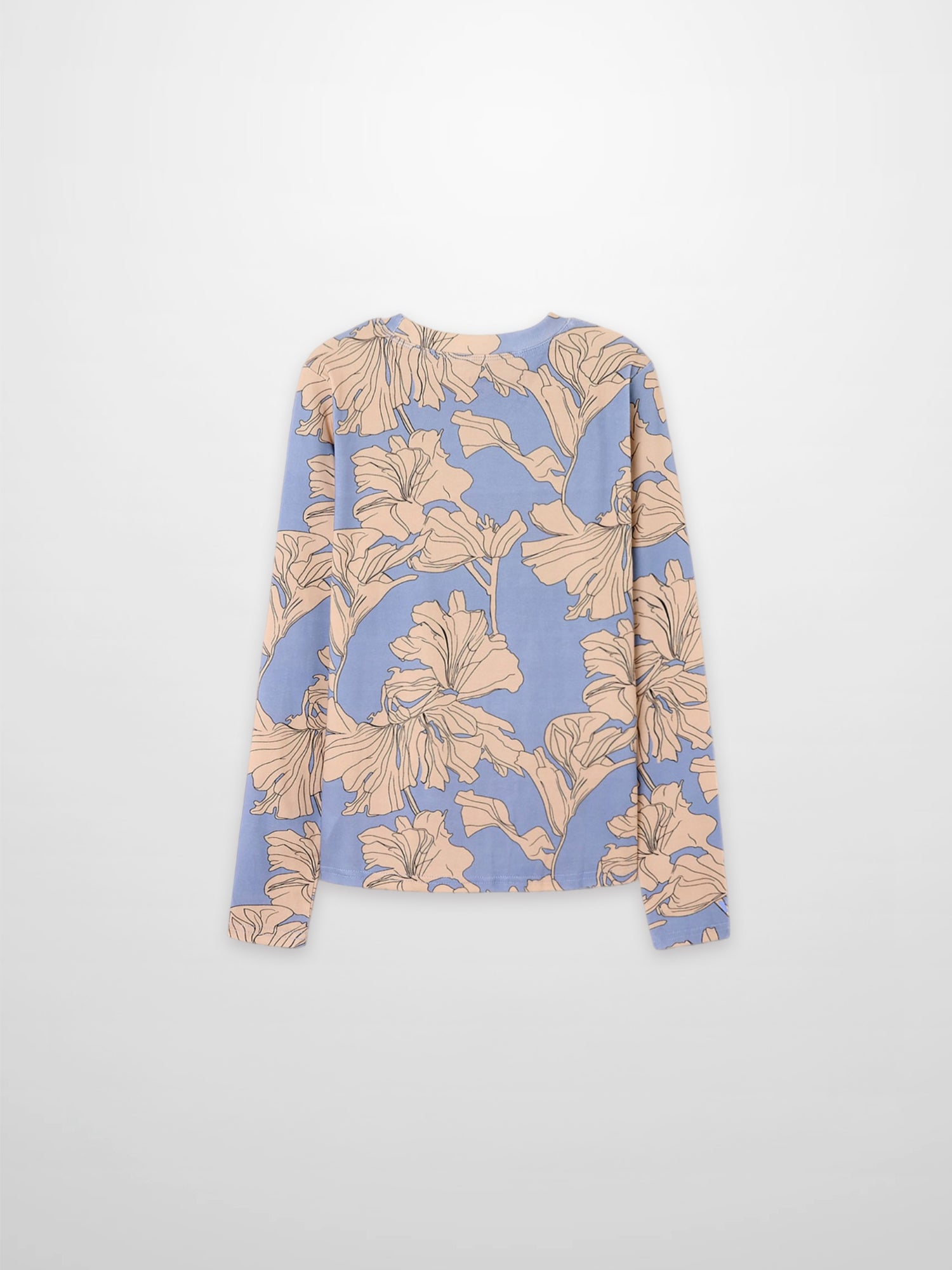 Basic Printed T-shirt-Oversized Floral