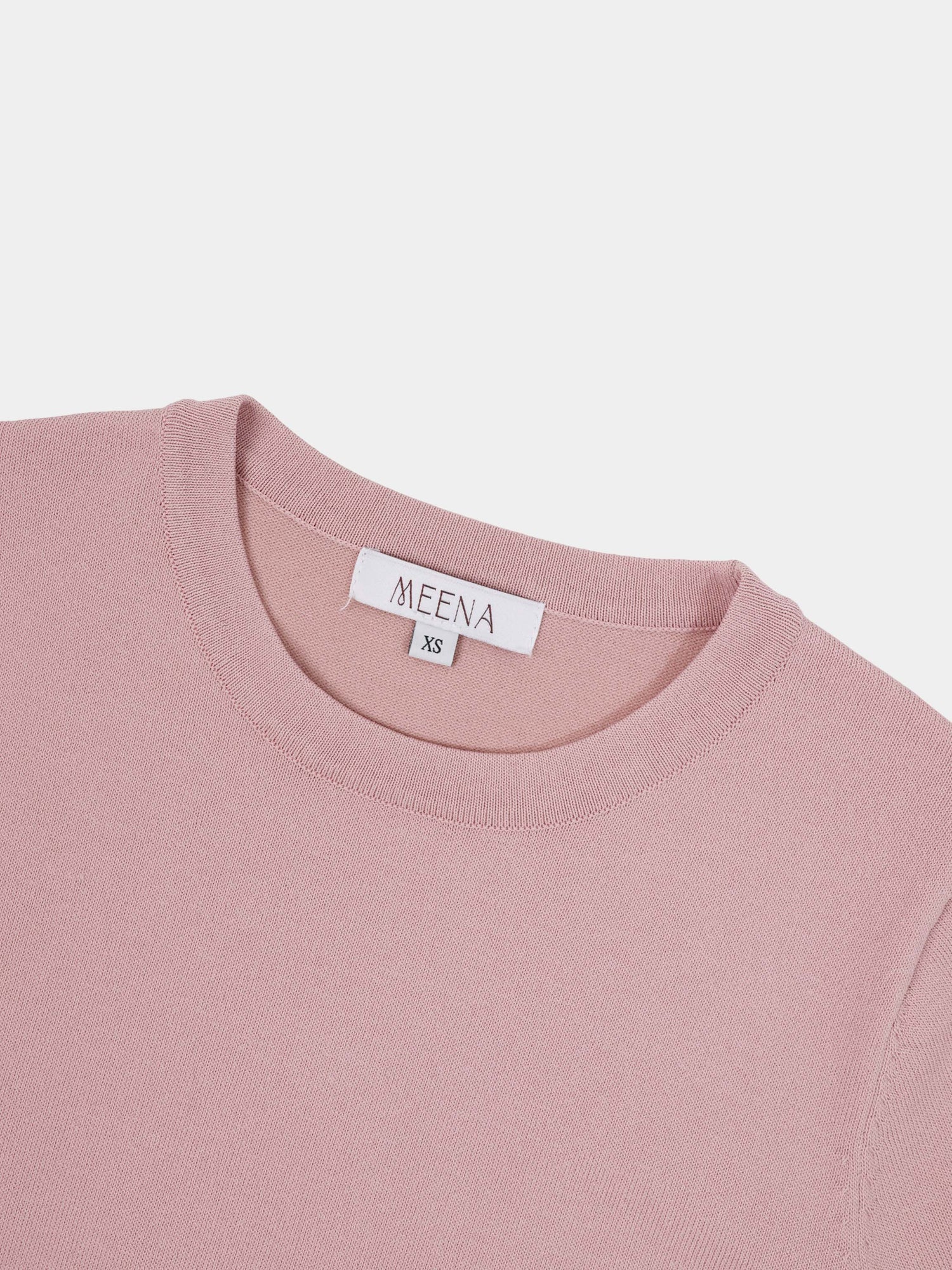 High Cuff Crew Sweater-Mauve