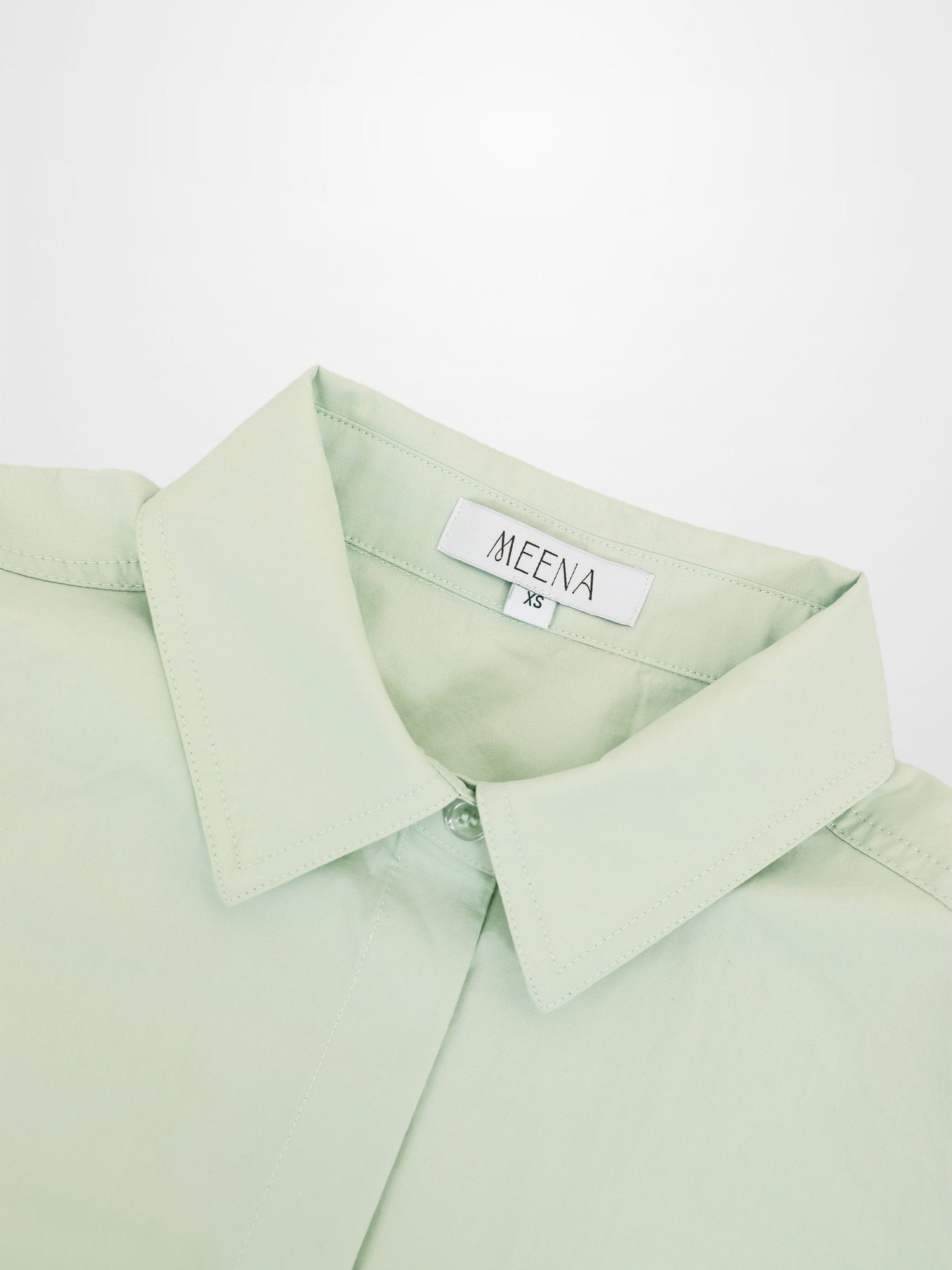 Cotton Crop Blouse-Mint