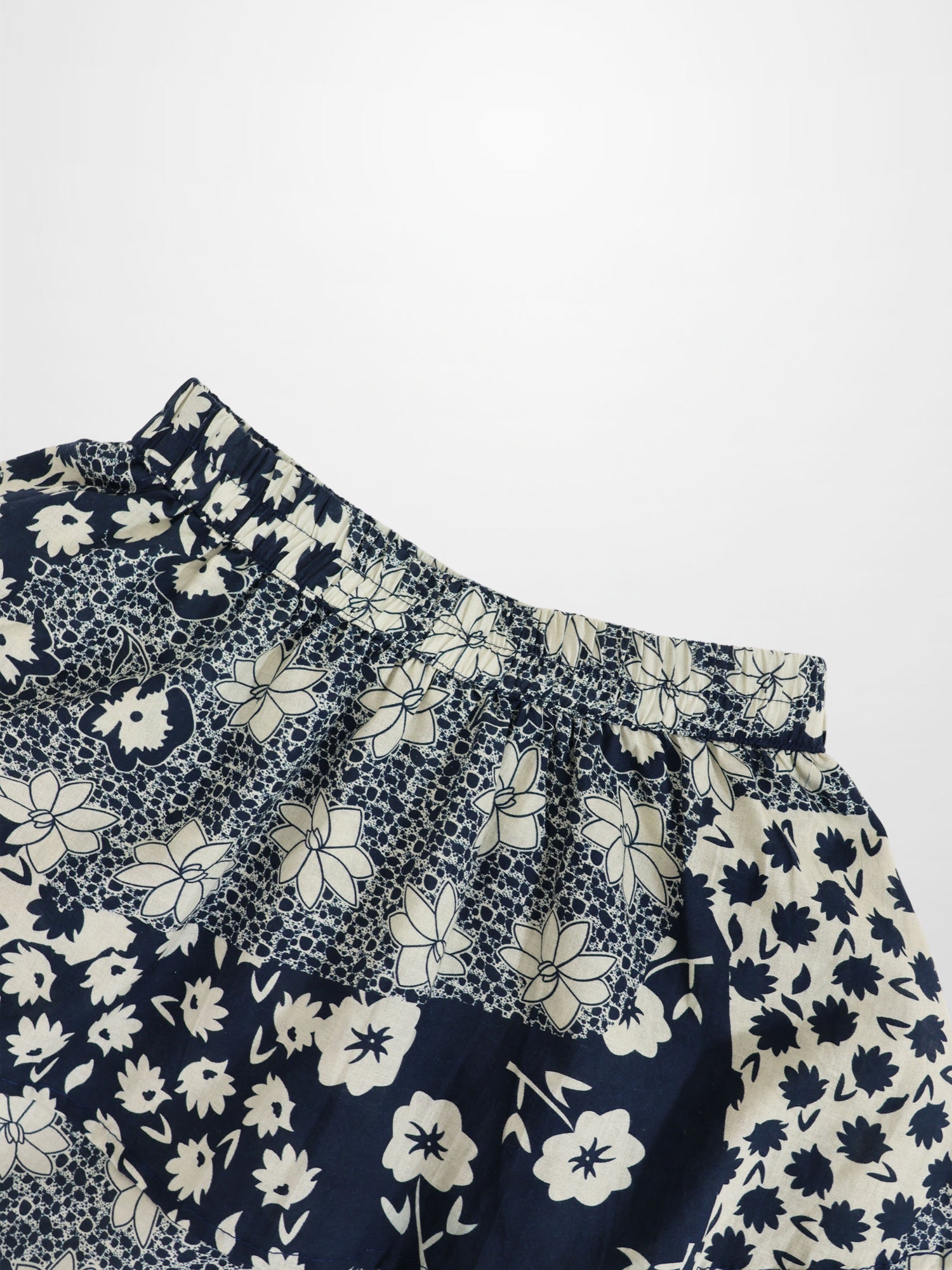 Ruched Top Layered Skirt-Kaleidoscope Floral