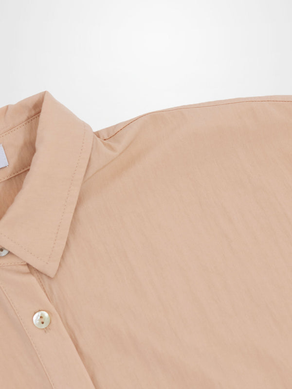 Boxy Dolman Sleeve Crinkle Blouse-Peach