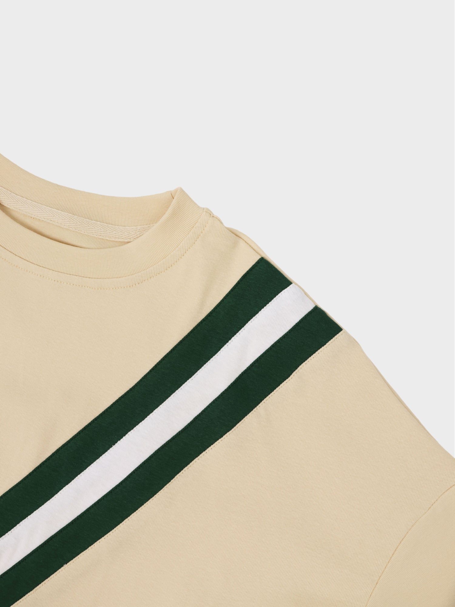 Varsity Bomber-Cream/Green