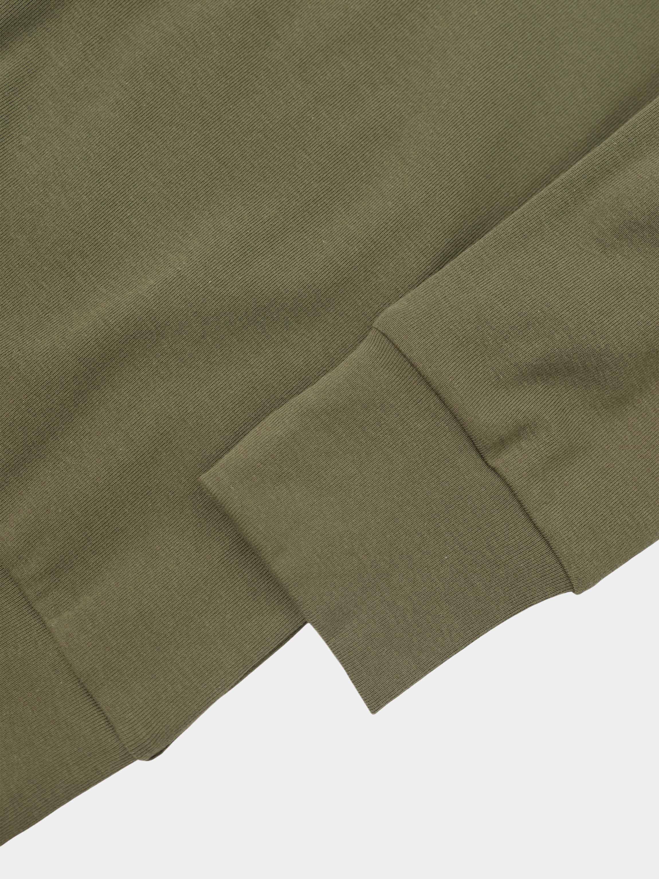 Collared Bomber Tee-Olive