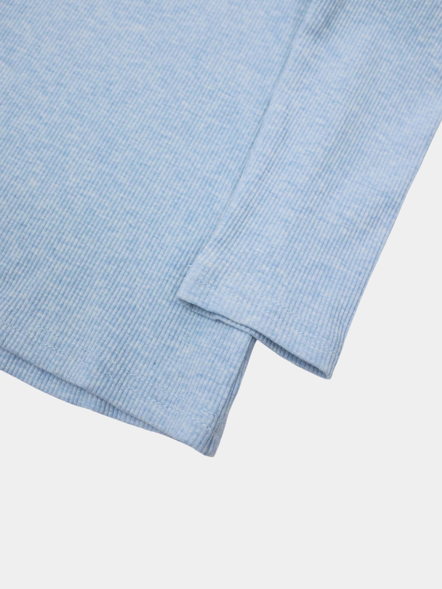 Heathered Collared Tee-Blue