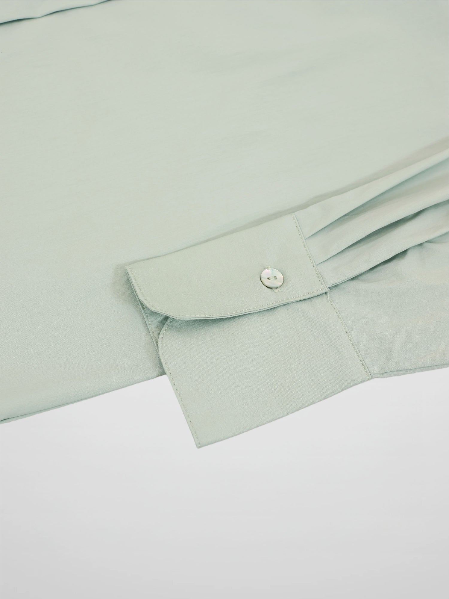 Cotton Button Down Blouse-Dusty Mint
