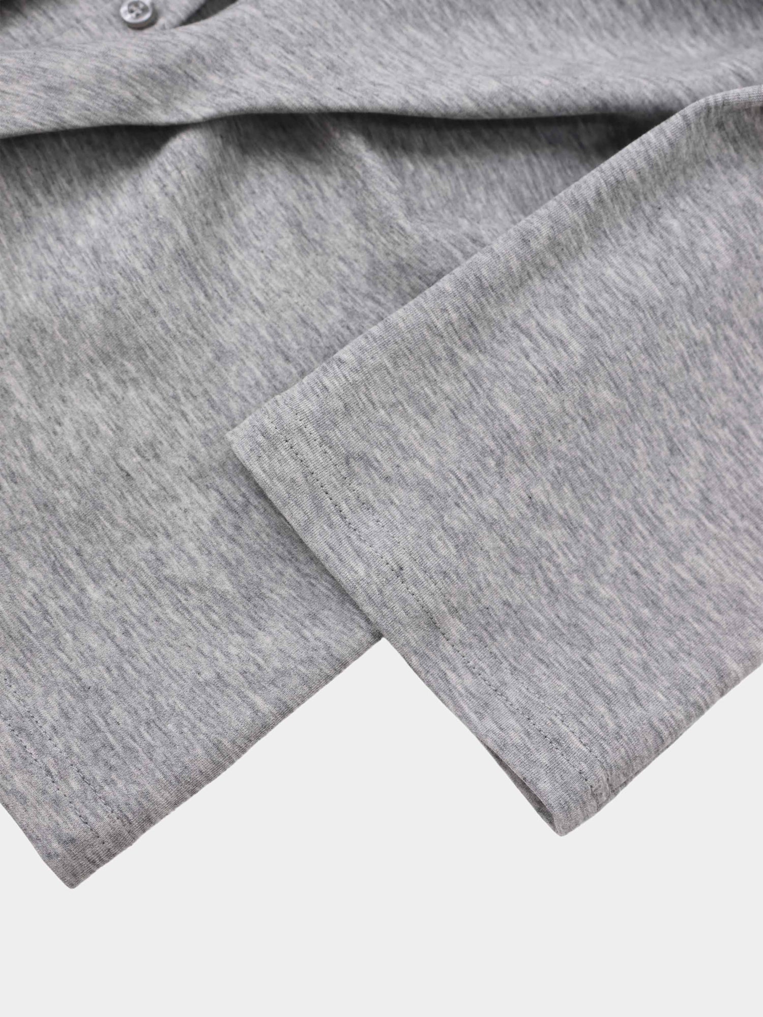 Waist Tie Button Down T-Shirt-Heather Grey