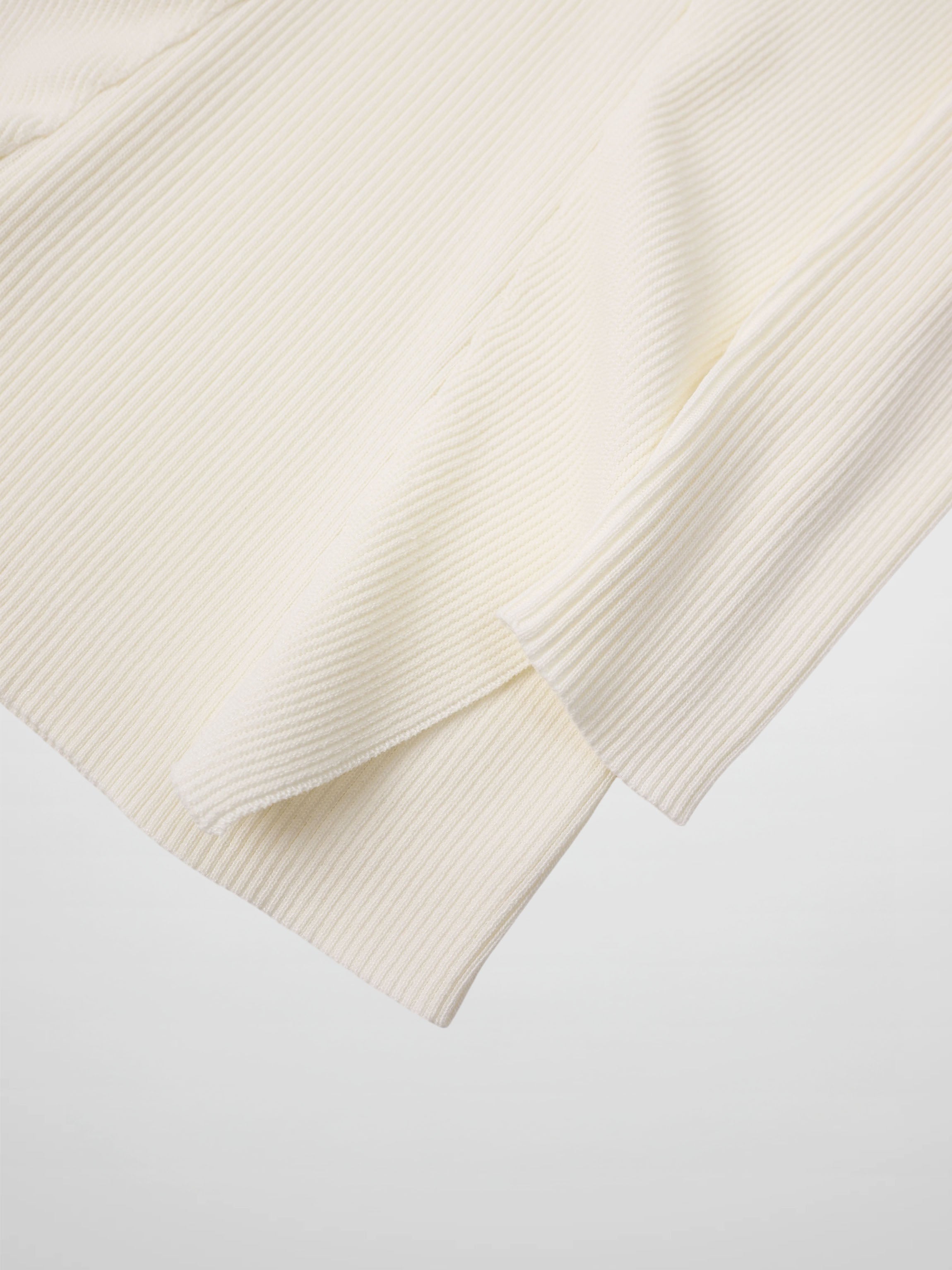 Side Ruffle Sweater - Ivory