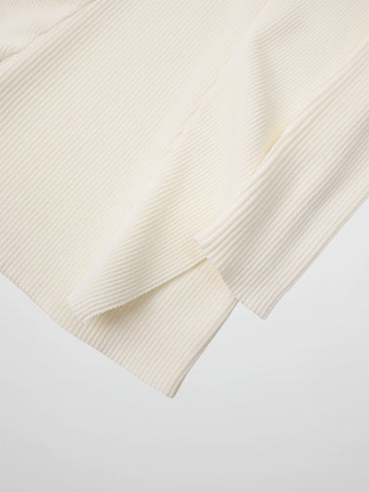 Side Ruffle Sweater - Ivory