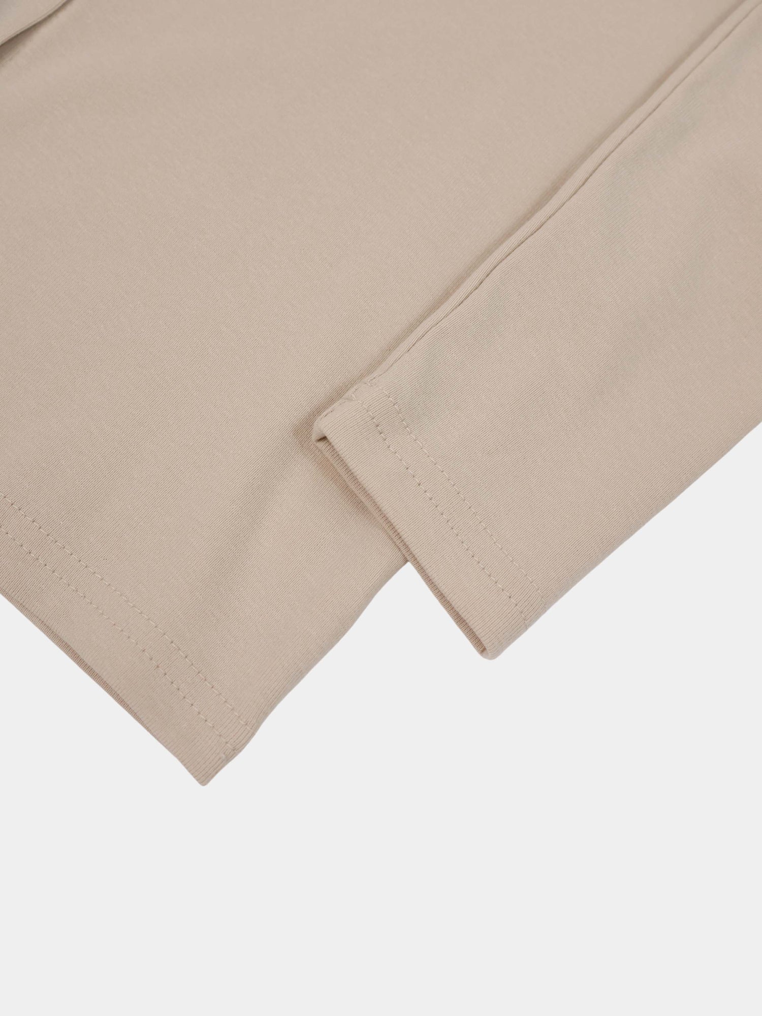 Crop T-Shirt Cardigan-Tan