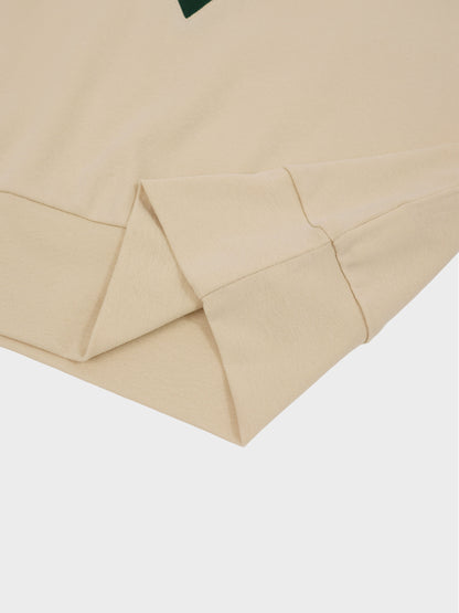 Varsity Bomber-Cream/Green