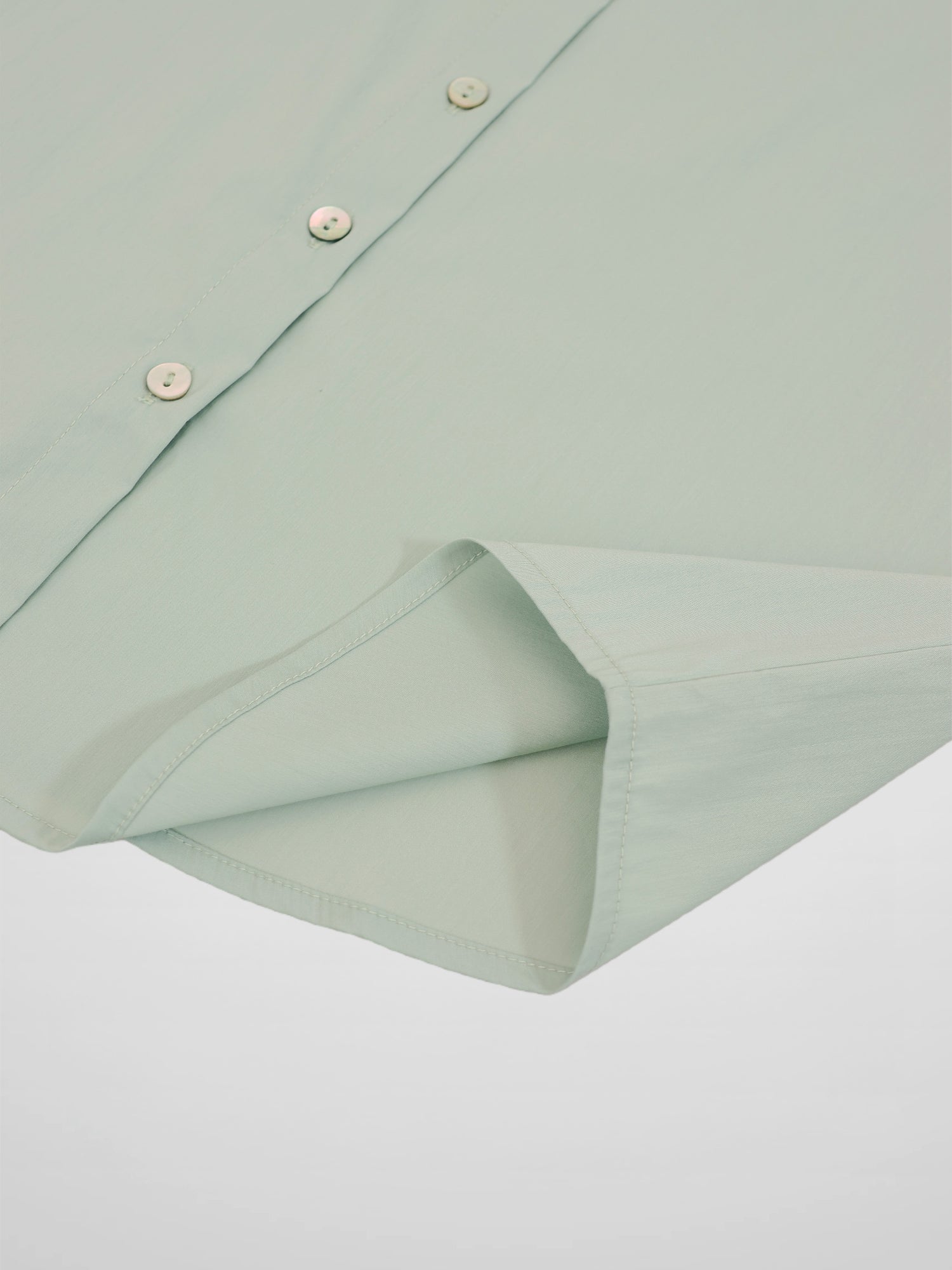 Cotton Button Down Blouse-Dusty Mint