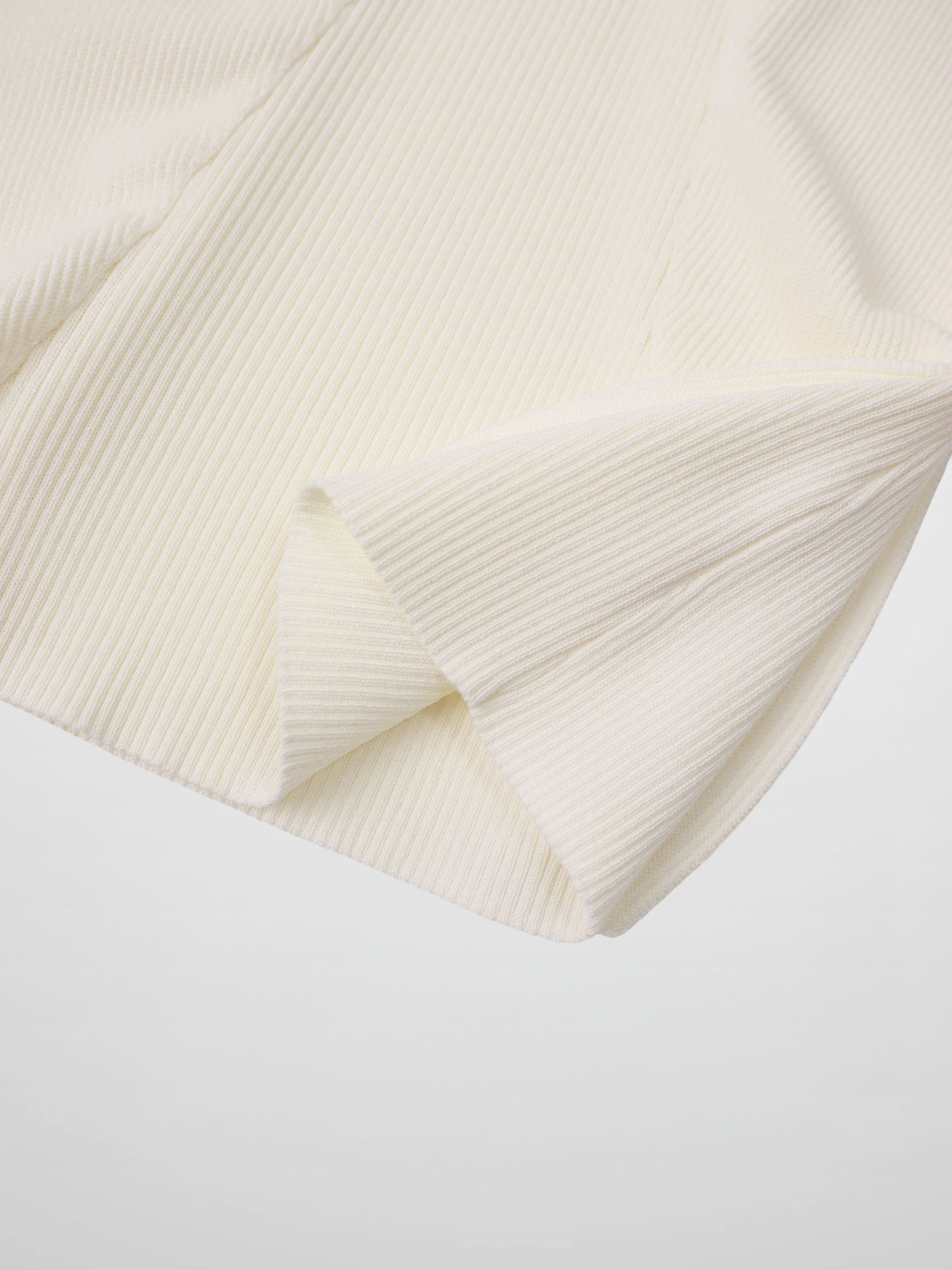 Side Ruffle Sweater - Ivory