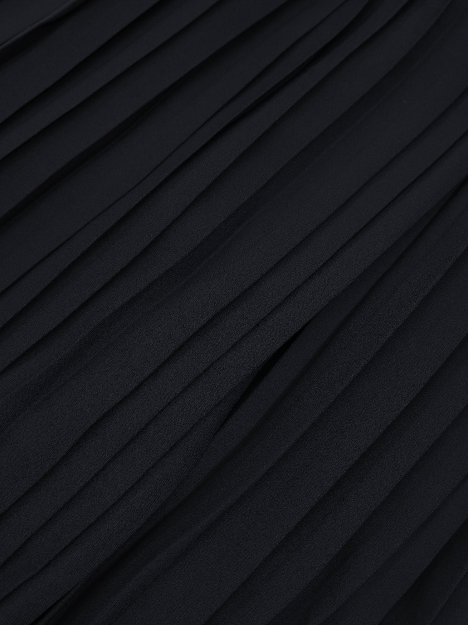Chiffon Drop Waist Pleat Skirt-Black