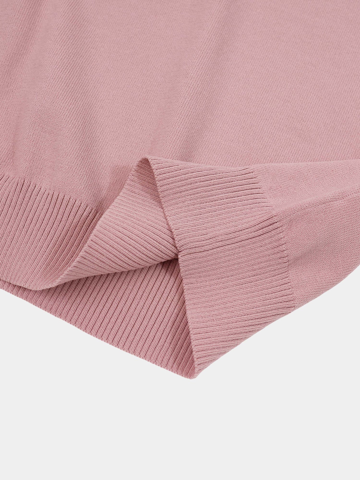 High Cuff Crew Sweater-Mauve