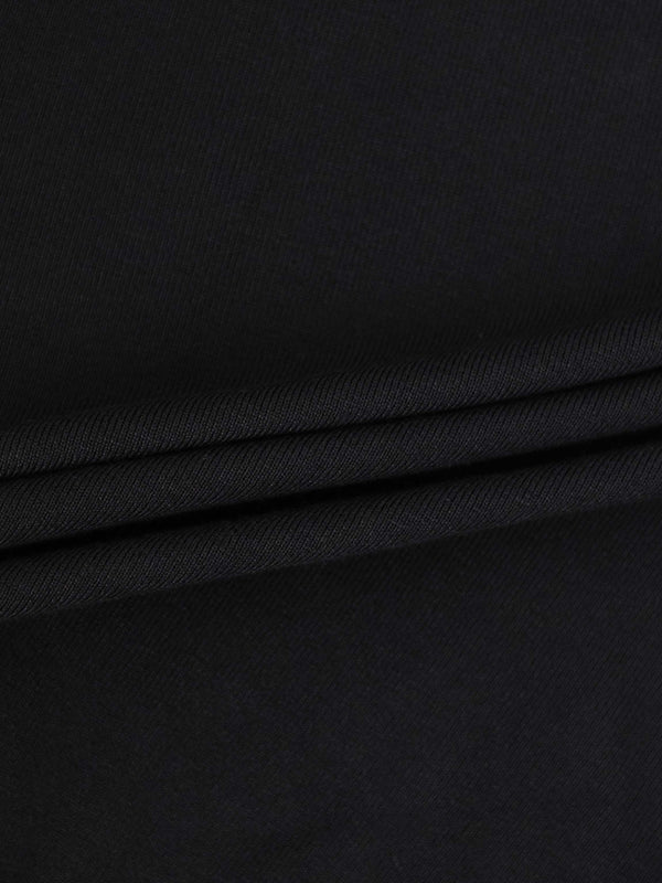 Mock Neck Thin Knit Sweater-Black