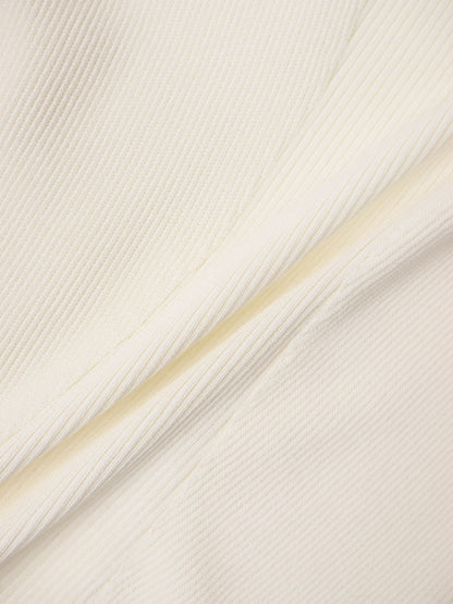 Side Ruffle Sweater - Ivory