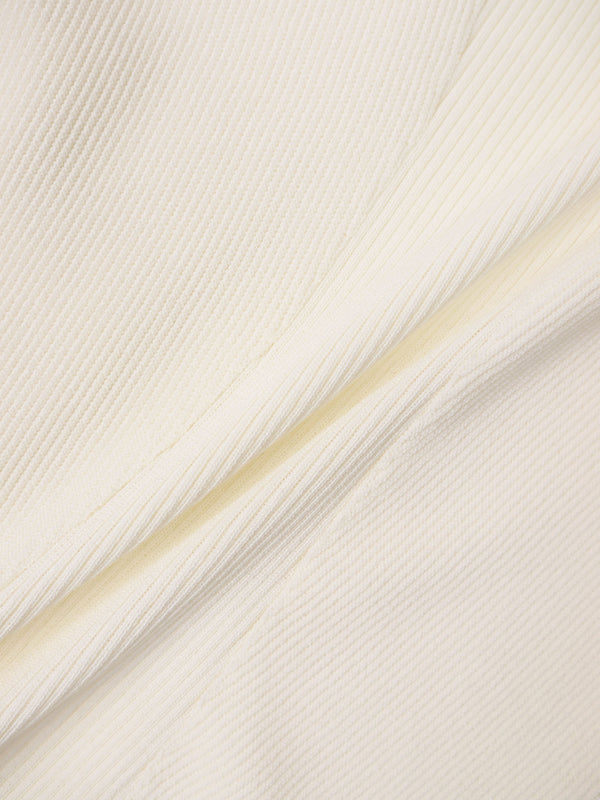 Side Ruffle Sweater - Ivory