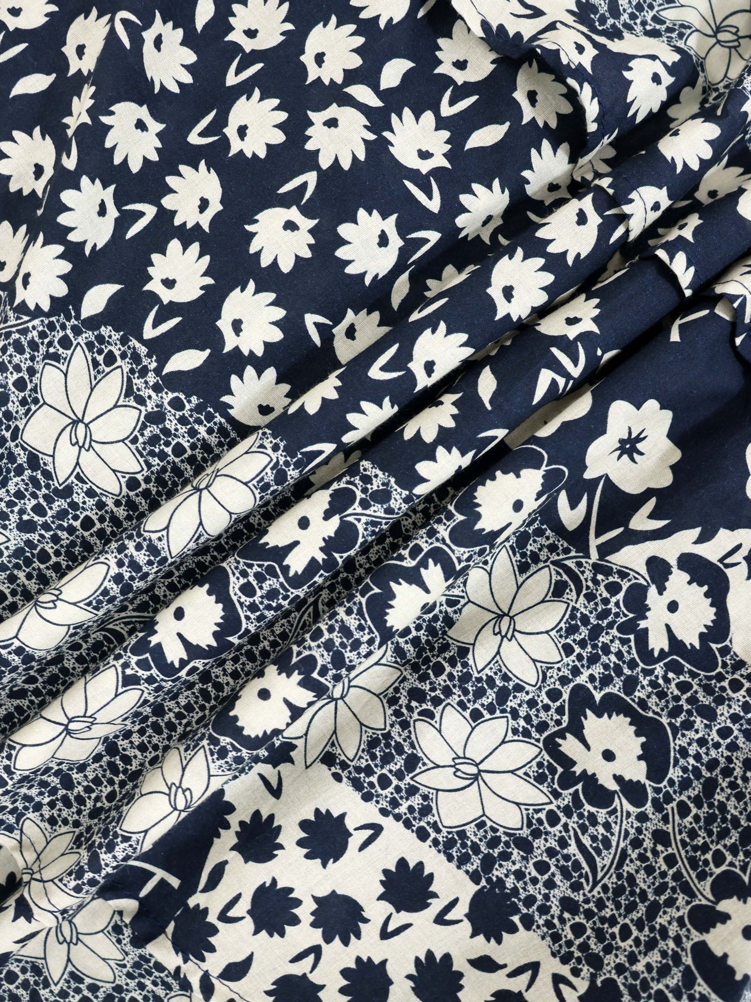 Ruched Top Layered Skirt-Kaleidoscope Floral