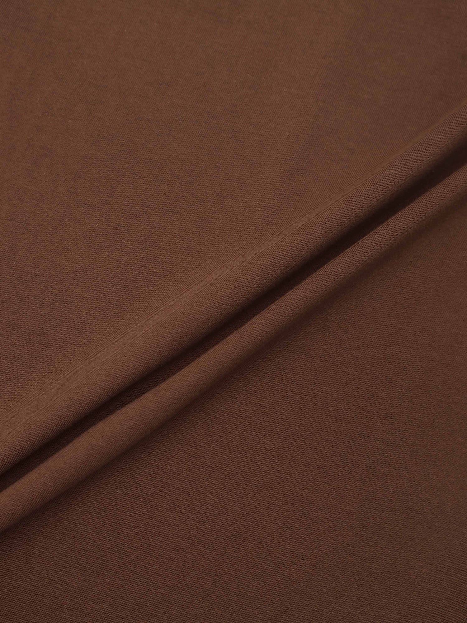 Center Seam High V Tee-Dark Brown