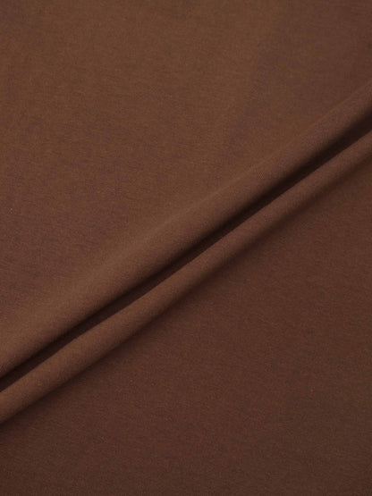 Center Seam High V Tee-Dark Brown