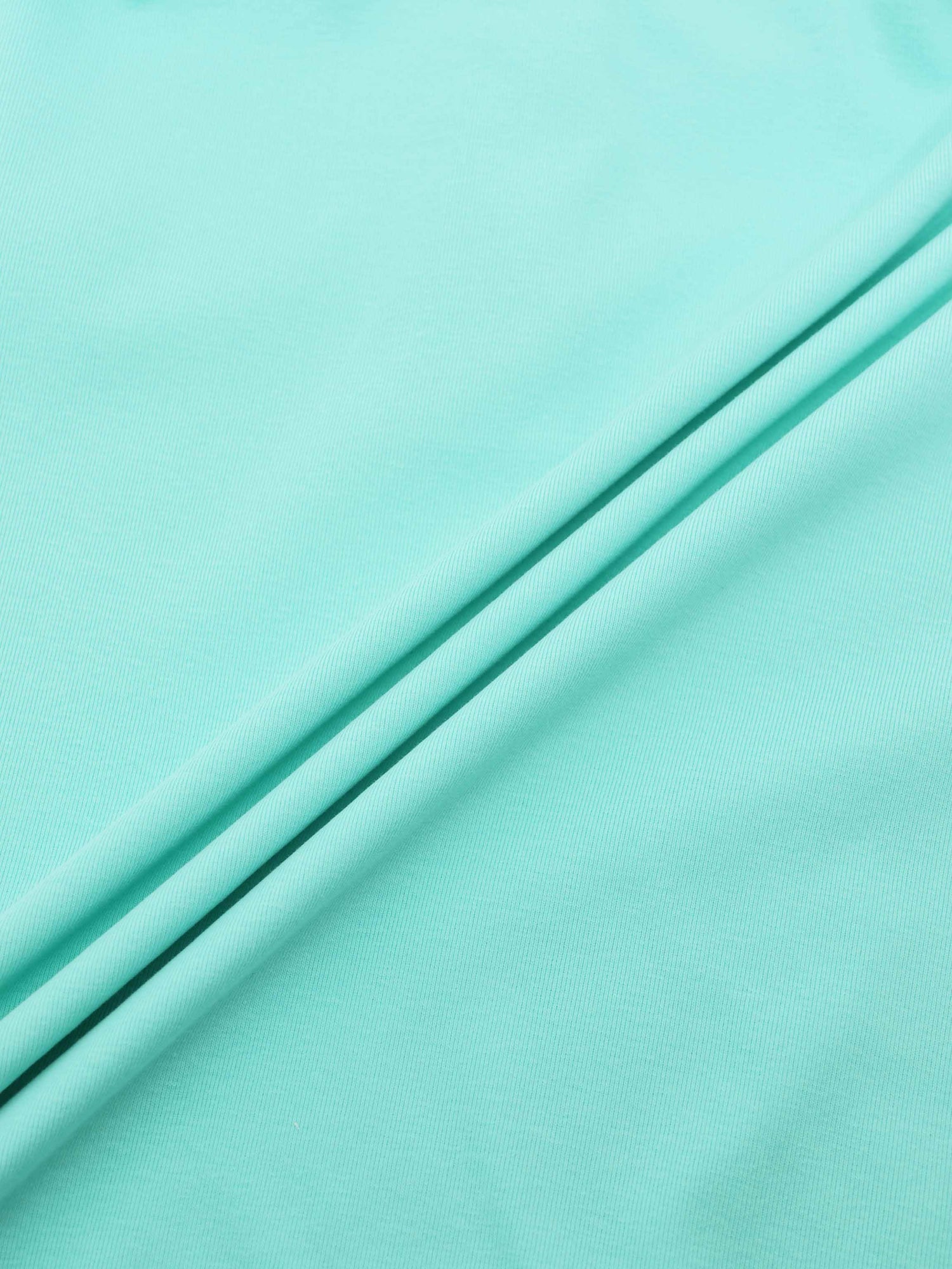 Collared Bomber Tee-Aqua