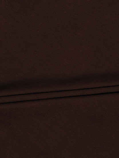 Wool Blend Collared Cardigan-Brown