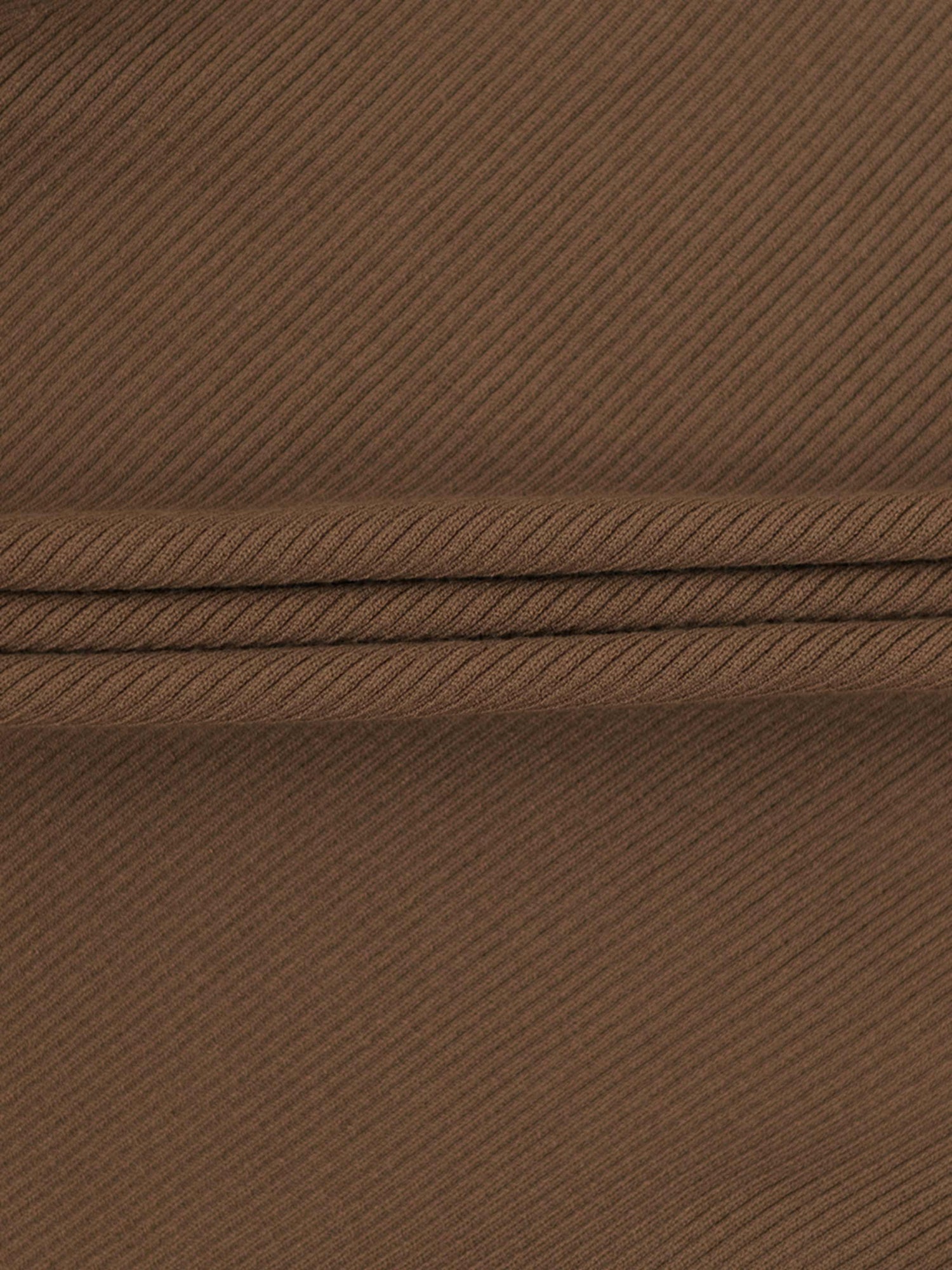 Ribbed Crew Neck Cardigan-Mocha Mousse
