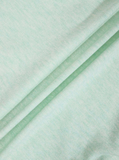 Trim Detail Crew Crop Cardigan-Heathered Mint