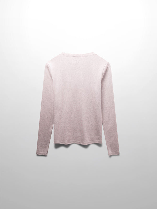 CLASSIC TEE LONG SLEEVE-PINK HEATHERED