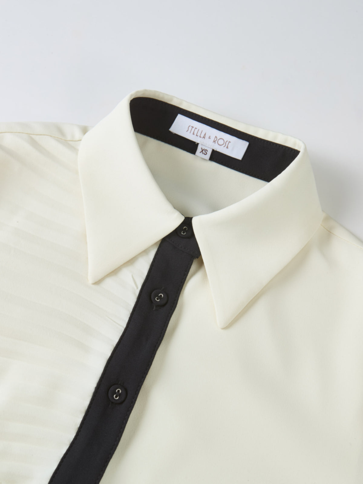 Half Pleat Oversized Blouse - Cream