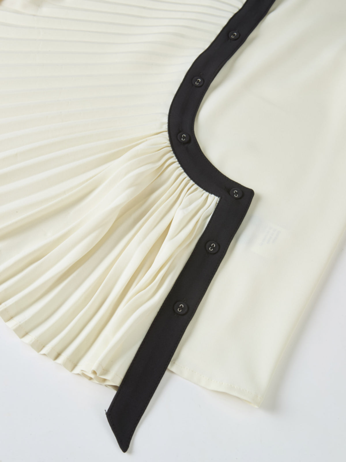 Half Pleat Oversized Blouse - Cream