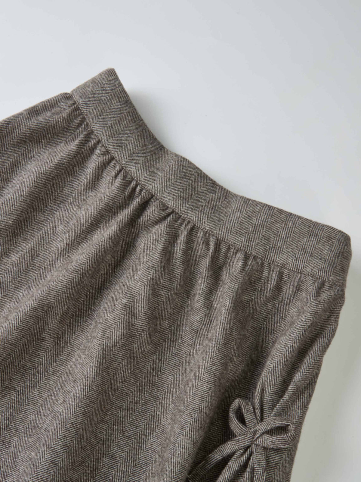 Tweed Sparkle Bow Skirt - Brown/Pink