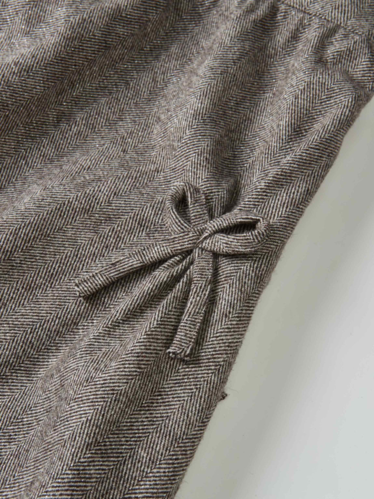 Tweed Sparkle Bow Skirt - Brown/Pink