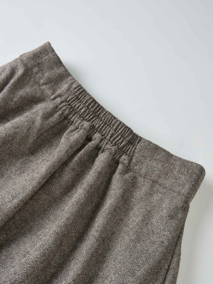 Tweed Sparkle Bow Skirt - Brown/Pink
