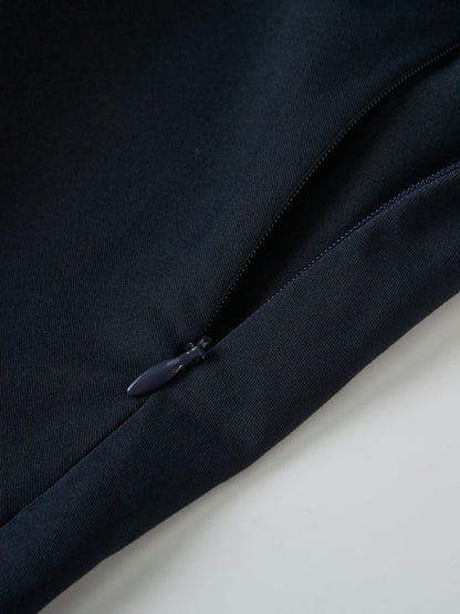 High Waisted Circle Skirt - Navy