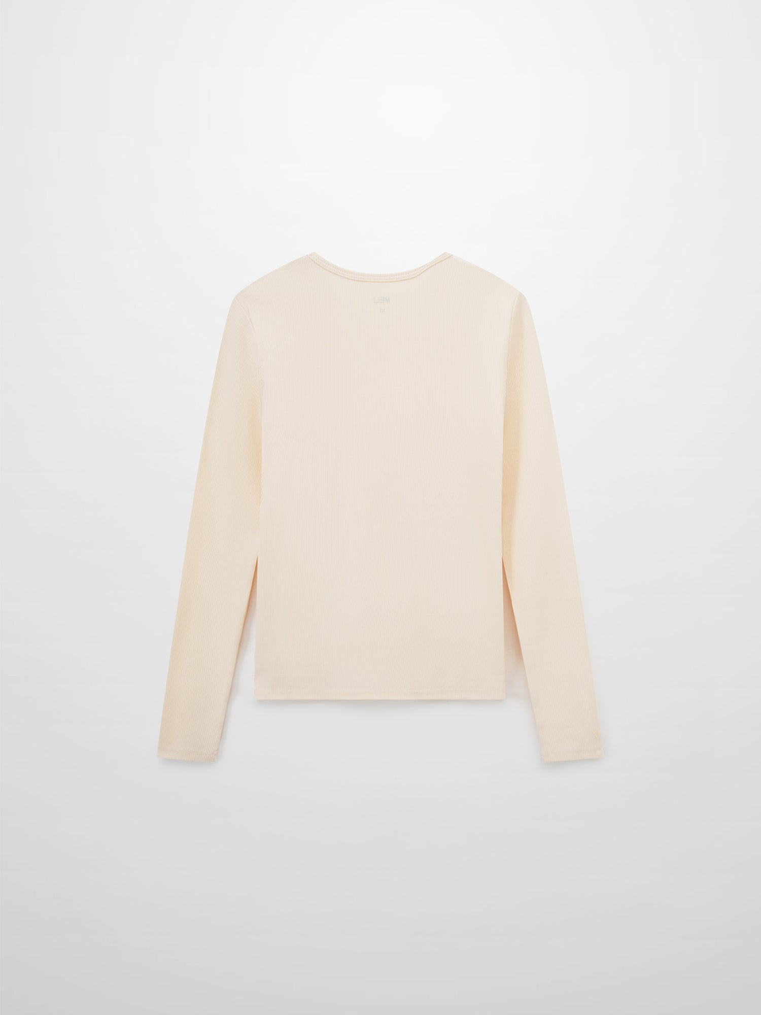 Soft Ribbed High V Tee-Cream