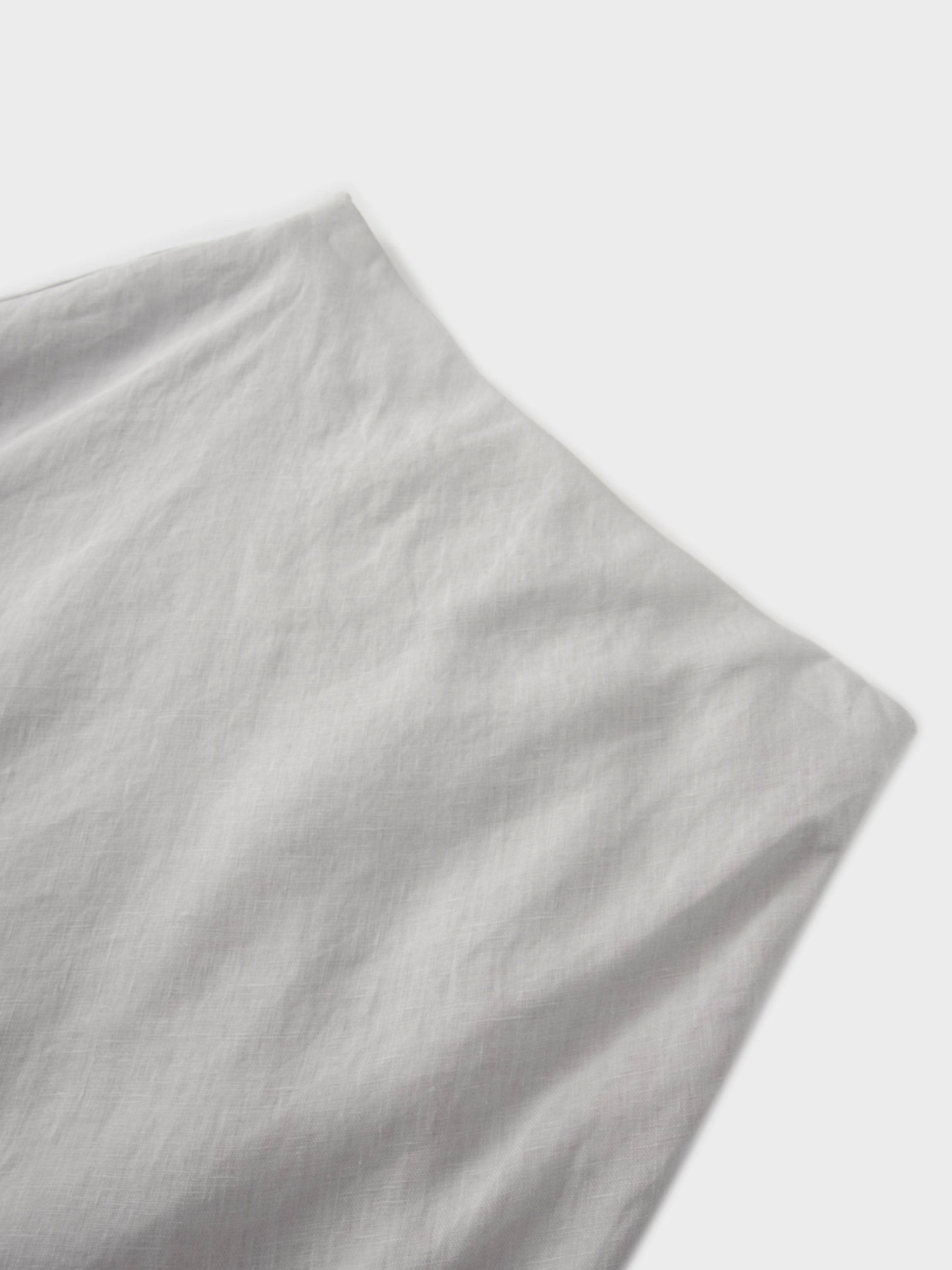 Linen Slip Skirt-Grey
