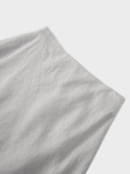 Linen Slip Skirt-Grey