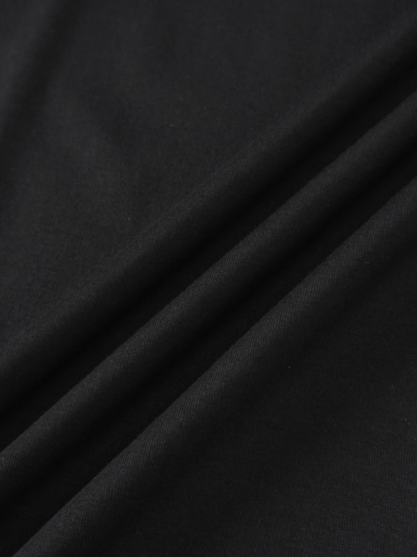 Side Tie T-Shirt Dress-Black