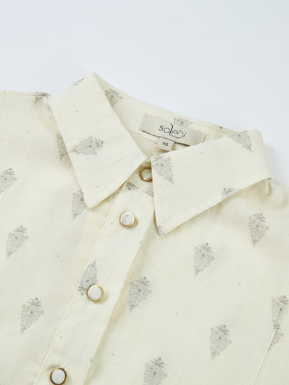 Sheer Medallion Blouse - Medallion